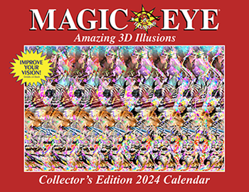 Magic Eye 2024 Wall Calendar printed and shipped by Zazzle